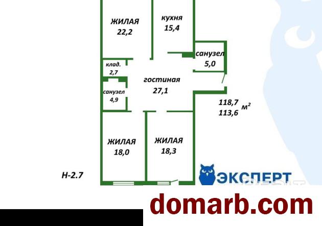 Купить Минск Снять Квартиру 2010 г. 120 м2 3 этаж 4-ная Воронянского в городе Минск