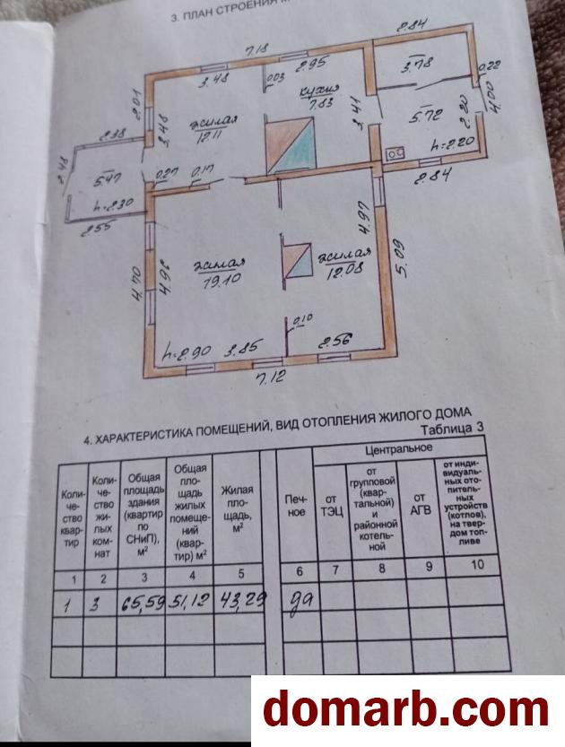 Купить Юрцево Купить Дом 1962 г. 65.59 м2 1 этаж 1-ная Школьный пер. у� в городе Юрцево