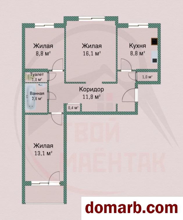 Купить Минск Купить Квартиру 1994 г. 63.6 м2 3 этаж 3-ная Сергея Есен в городе Минск