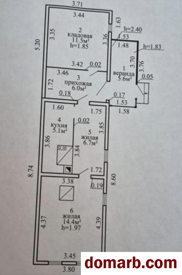 Купить Рабунь Купить Дом 48 м2 1 этаж 1-ная Советская ул. $14900 в городе Рабунь