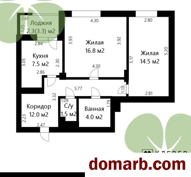 Купить Минск Купить Квартиру 2024 г. 58.6 м2 4 этаж 2-ная Нововиленс� в городе Минск