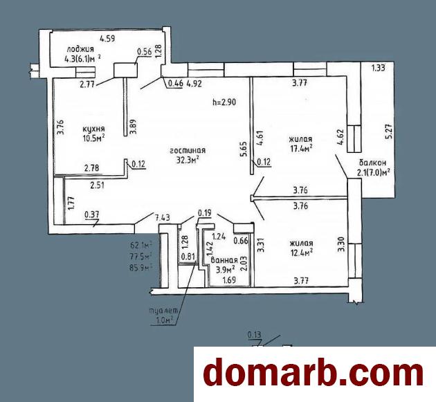 Купить Копище Купить Квартиру 2019 г. 85.9 м2 5 этаж 3-ная Небесная у в городе Копище