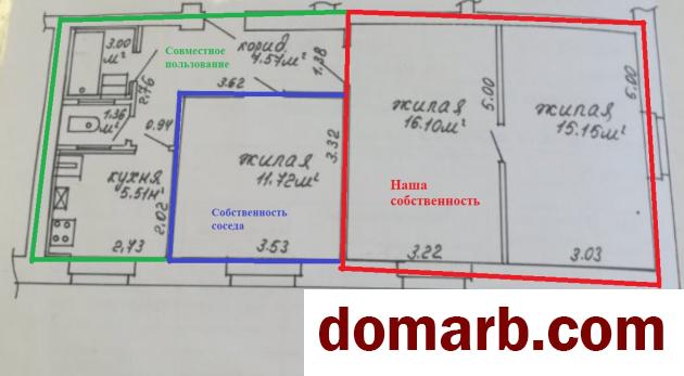 Купить Минск Купить Комнату 1956 г. 60.4 м2 1 этаж 3-ная Щорса 3-я ул. $ в городе Минск