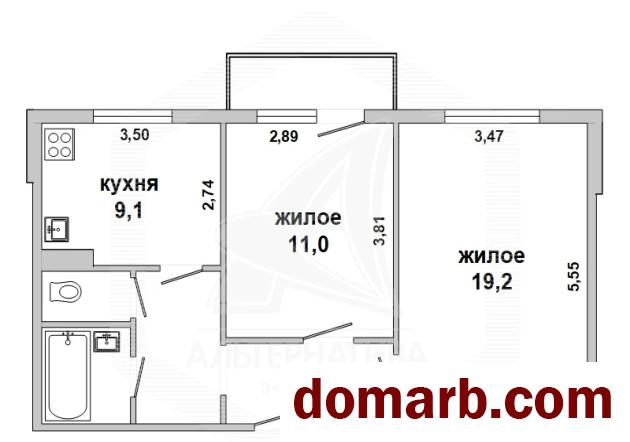 Купить Домачево Купить Квартиру 1995 г. 52,6 м2 3 этаж 2-ная $15500 в городе Домачево