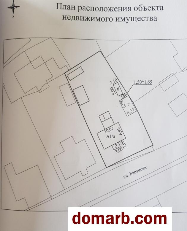 Купить Барановичи Купить Дом 1960 г. 35 м2 2-ная Баранова ул. $21500 в городе Барановичи