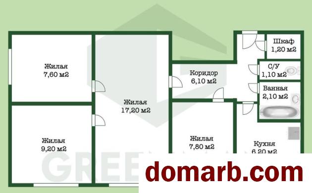 Купить Минск Купить Квартиру 1969 г. 58,5 м2 1 этаж 4-ная Данилы Серд в городе Минск