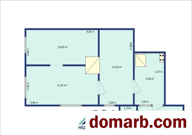 Купить Бобруйск Купить Квартиру 42,2 м2 3-ная Комсомольская ул. $1 в городе Бобруйск