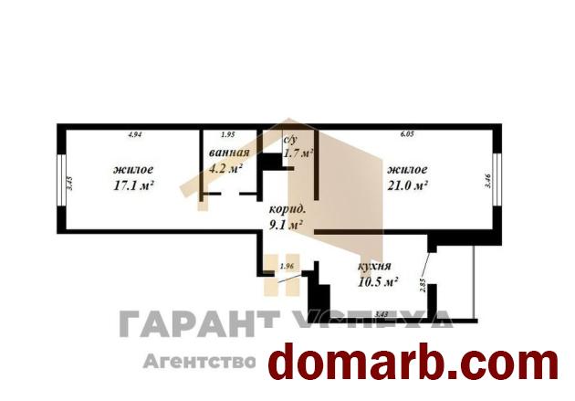 Купить Брест Купить Квартиру 2024 г. 65,5 м2 2 этаж 2-ная Екельчика у в городе Брест