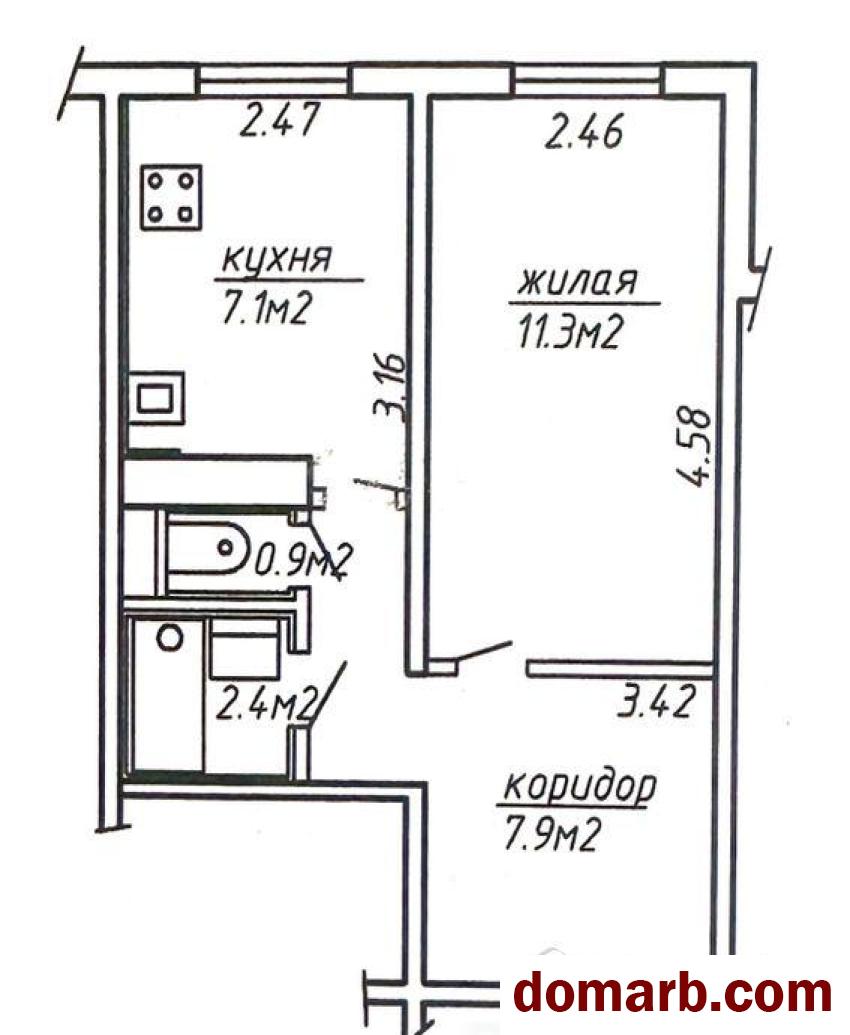 Купить Минск Купить Квартиру 1980 г. 30 м2 1 этаж 1-ная Гамарника ул в городе Минск