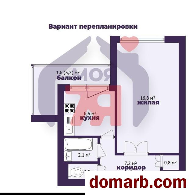 Купить Борисов Купить Квартиру 1978 г. 34.4 м2 11 этаж 1-ная Ватутина в городе Борисов